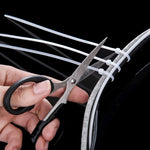 500 PCS 3 x 150mm Self-Locking Nylon Cable Wire Zip Ties, 3mm x 150mm Black, 3mm x 150mm White