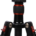 Triopo GT-2504X8.C Adjustable Portable Carbon Fiber Tripod with B-1 Aluminum Ball Head for Canon Nikon Sony DSLR Camera, GT-2504X8.C (Black), GT-2504X8.C (Gold)