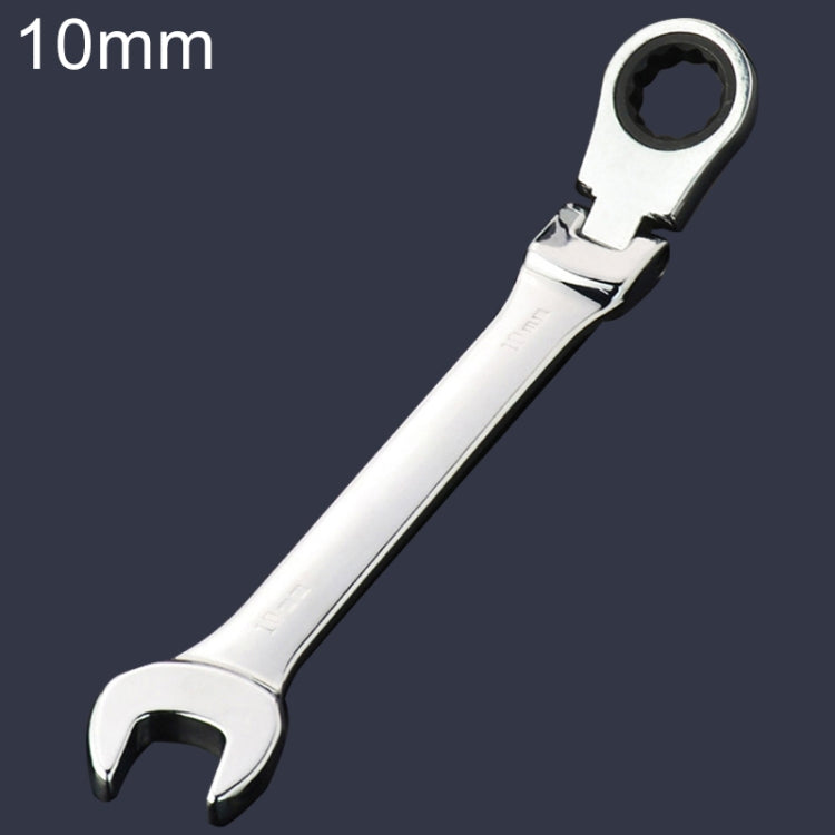 10mm Dual-use Opening Plum Ratcheting Angled Wrench , Length: 16cm, 10mm