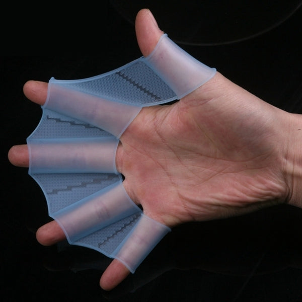 Silicone Swimming Web Fins Hand Flippers Training Gloves, M, Size: M Magenta, Size: M Blue