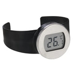 Celsius Degree Digital LCD Display Wine Bottle Thermometer, Suitable Bottle Diameter: 65-80mm (Black + Silver), TL802-TT