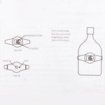 Celsius Degree Digital LCD Display Wine Bottle Thermometer, Suitable Bottle Diameter: 65-80mm (Black + Silver), TL802-TT