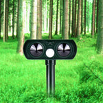 Ultrasonic Solar Powered Motion Activated Animal Repeller, 1PCS RC-510