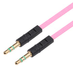 Noodle Style 3.5mm Jack Earphone Cable for iPhone 5 / iPhone 4 & 4S / 3GS / 3G / iPad 4 / iPad mini / mini 2 Retina / New iPad / iPad 2 / iTouch / MP3, Length: 1m