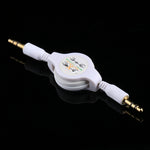 Aux Audio Cable 3.5mm Male to Male Retractable Cord, Compatible with Phones, Tablets, Headphones, MP3 Player, Car/Home Stereo & More, Length: 11cm  to 80cm