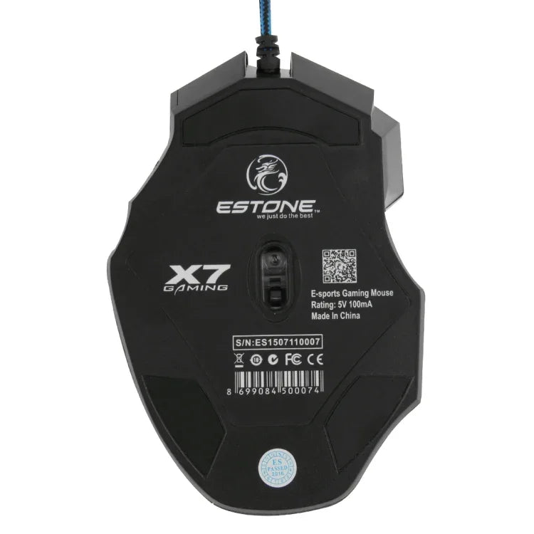 7 Buttons with Scroll Wheel 5000 DPI LED Wired Optical Gaming Mouse for Computer PC Laptop, X7 7 Buttons (Black)
