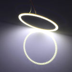 70mm 5W 180LM Angel Eyes Circles Car Headlight COB LED Lights for Vehicles, DC 12-24V, 70mm Blue Light, 70mm White Light