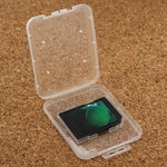 100Pcs Transparent Plastic Storage Card Box for SD Card + TF Card, SD+TF Card