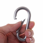 M6 Stainless Steel Carabiner Spring Hook Multi-tool Mountaineering Buckle Lock Camping Hook Rope, Inner Diameter: 5.8mm, M6