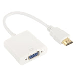 24cm Full HD 1080P HDMI to VGA + Audio Output Cable for Computer / DVD / Digital Set-top Box / Laptop / Mobile Phone / Media Player, Length: 24cm(White)