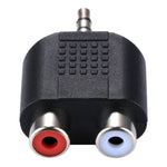 RCA Female to 3.5mm Male Jack Audio Y Adapter, 2 RCA(AV) Female to 3.5mm