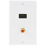 HDMI Female + RCA Female Plug Wall Plate Panel