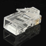 100pcs /Pack RJ45 Connector Modular Plug, Gold: 3u, Gold: 3u