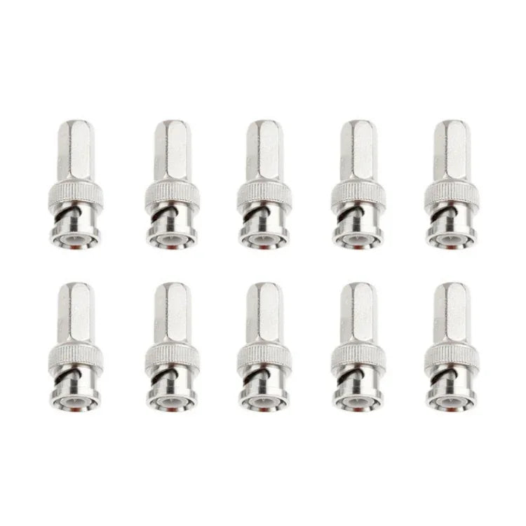 10 PCS Hexagon BNC Male Compression Connector, Hexagon
