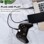USB 2.0 Male to 2 Micro USB Male Cable, Length: About 30cm, USB 2.0 AM  to 2 Micro USB