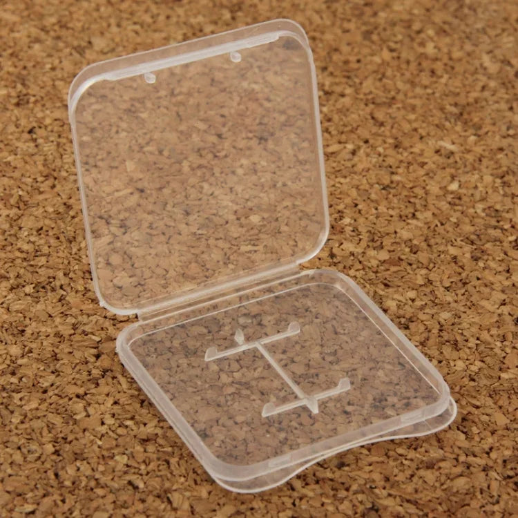 100 PCS Transparent Plastic Storage Card Box for Micro SD Card (TF Card), TF Card