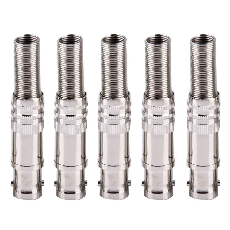 5 PCS Straight Female BNC Connector for DVR / Cable, Female BNC Connector
