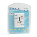 Universal US / EU / AU / UK Travel AC Power Adaptor Plug with USB Charger Socket, With USB Port