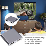 4K Ultra HD Dual HDMI Interface Output to USB-C / Type-C Adapter, 9175B