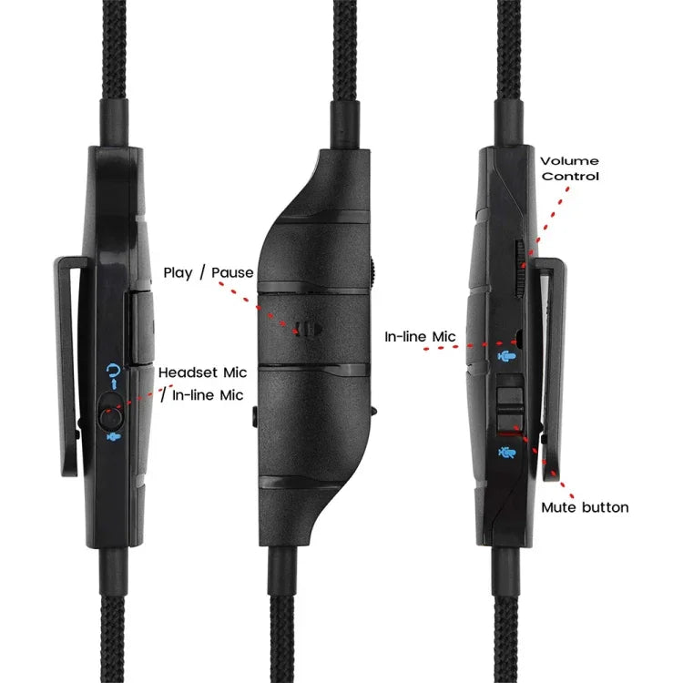 ZS0195 For Logitech G633 / G635 / G933 / G935 3.5mm Gaming Headset Audio Cable, Cable Length: 1.5m, For Logitech G633 1.5m