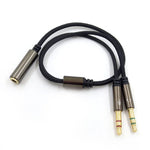 ZS0135 For SteelSeries Arctis 3 / 5 / 7 3.5mm Female to Dual 3.5mm Male Earphone Adapter Cable, Cable Length: 30cm, Adapter Cable