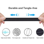 ZS0010 Wired Control Version 3.5mm to 2.5mm Headphone Cable for Sennheiser HD518 HD558 HD598 HD579 559, Wired Control Version