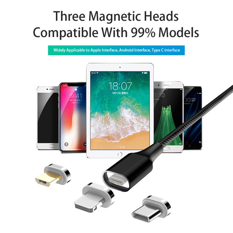 M11 5A USB to USB-C / Type-C Nylon Braided Magnetic Data Cable, Cable Length: 1m, USB-C / Type-C