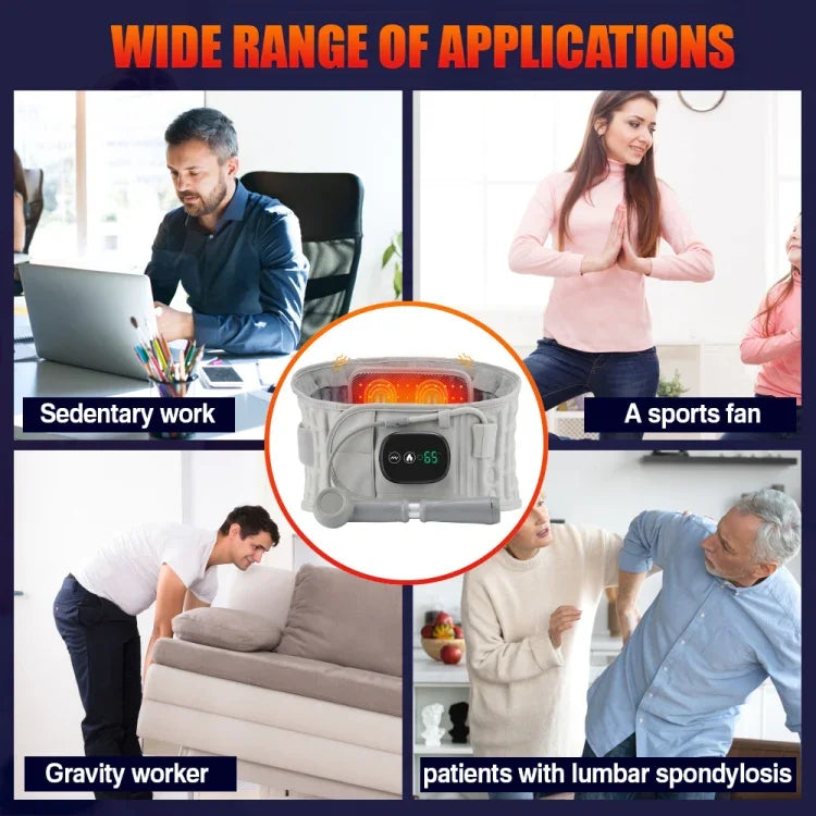 Hailicare Rechargeable Massage Inflatable Belt Warm Electric Heating Belt Without Cloth Bag, Protection Belt