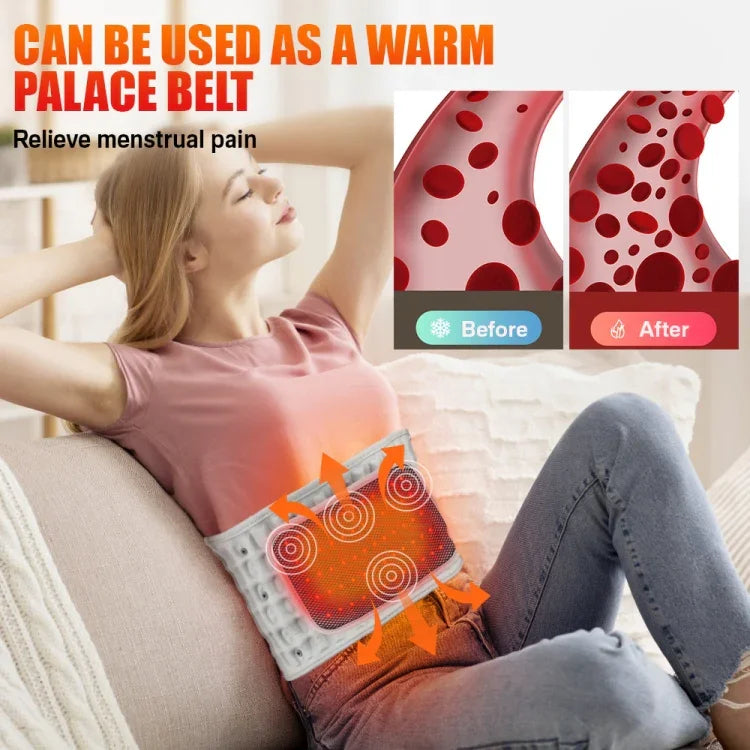 Hailicare Rechargeable Massage Inflatable Belt Warm Electric Heating Belt Without Cloth Bag, Protection Belt