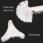 58 PCS Metric 60 Degrees +British 55 Degrees CR Stainless Steel Thread Gauge, 58 PCS Thread Gauge