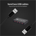 2x4 USB Switch 2 Port PCs Sharing 4 Devices for Printer Keyboard Mouse Monitor, 2x4 USB Switc