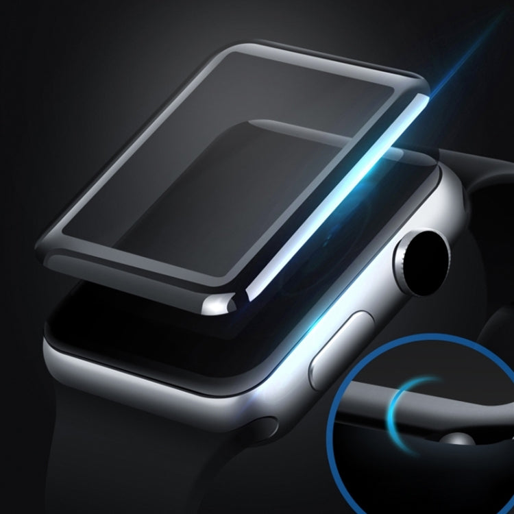 2pcs mocolo 0.33mm 9H 3D Round Edge Tempered Glass Film, Apple Watch Series 3 38mm, Apple Watch Series 3 40mm, Apple Watch Series 4 42mm, Apple Watch Series 4 44mm
