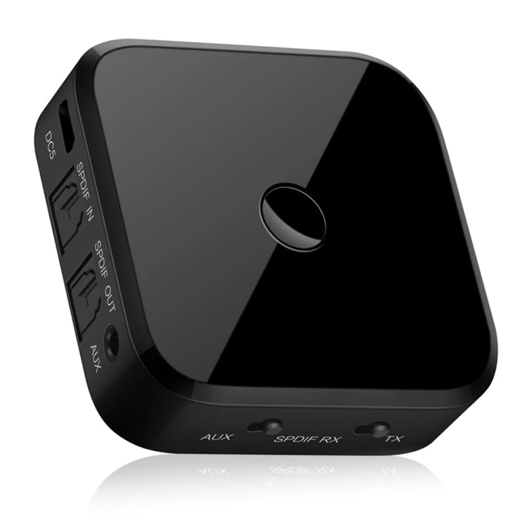 Bluetooth 5.0 Ffiber Optic Bluetooth Receiver CSR8670 Bluetooth Transmitter 2 in 1 Supports APTX, black
