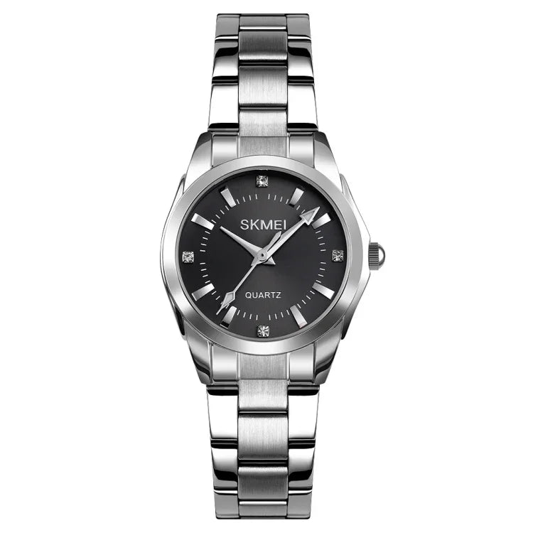 SKmei 1620 Delicate Rhinestone Creative Casual Waterproof Quartz Women Watch Steel Strap Watch
