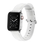 For Apple Watch Series 5 & 4 44mm 3 & 2 & 1 42mm Round Hole Leather Strap