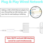 ZS-S1827 4 in 1 SD Card + TF Card + 8 Pin Charge + USB Interface to 8 Pin Interface Camera Reader Adapter, Support All iOS System