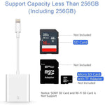ZS-KL21810 8 Pin to SD Card Camera Card Reader Adapter, Support All iOS System, SD Card Slot