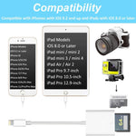 ZS-KL21810 8 Pin to SD Card Camera Card Reader Adapter, Support All iOS System, SD Card Slot