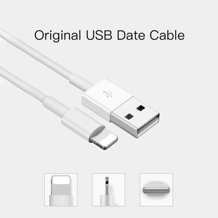 2 in 1 1m USB to 8 Pin Data Cable + 30W QC 3.0 4 USB Interfaces Mobile Phone Tablet PC Universal Quick Charger Travel Charger Set, UK Plug, 8 Pin Set UK Plug