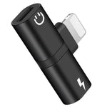 Zs-18182 2 PCS 2 in 1 8 Pin Male to 8 Pin Charging + 8 Pin Audio Female Connector Earphone Adapter, Supports Call & Volume Control, Compatible with IOS 13 System