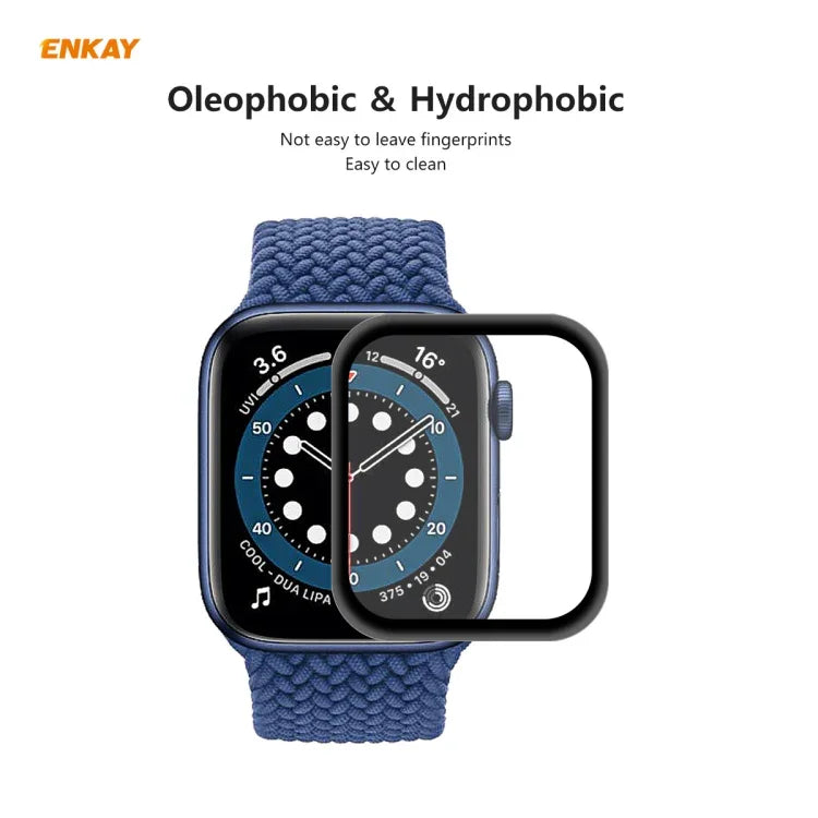 For Apple Watch Series 6/5/4/SE 44mm ENKAY Hat-Prince 3D Full Screen PET Curved Hot Bending HD Screen Protector Film, For Apple Watch Series 6/5/4/SE 44mm