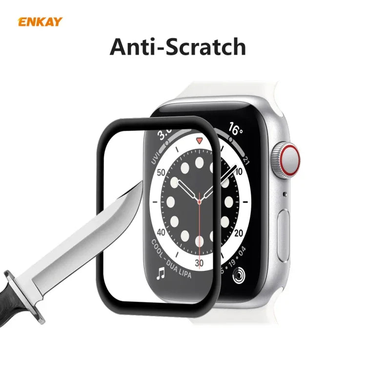 10 PCS For Apple Watch Series 6/5/4/SE 44mm ENKAY Hat-Prince 3D Full Screen PET Curved Hot Bending HD Screen Protector Film, For Apple Watch Series 6/5/4/SE 44mm