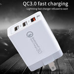 SDC-30W 30W QC 3.0 USB + 2.4A Dual USB 2.0 Ports Mobile Phone Tablet PC Universal Quick Charger Travel Charger, US Plug, US Plug