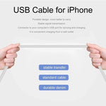 XJ-018 3A USB Male to 8 Pin Male Fast Charging Data Cable, Length: 2m, 2m
