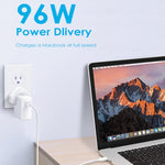 PD-96W 96W PD USB-C / Type-C Laptop Power Adapter for MacBook Pro 16 inch (A2141), EU Plug, US Plug, UK Plug, AU Plug