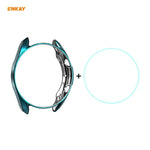 For Samsung Galaxy Watch 3 41mm 2 in 1 ENKAY Hat-Prince Electroplate Soft TPU Case + 0.2mm 9H 2.15D Curved Edge Tempered Glass Film