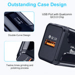 LZ-023 18W QC 3.0 USB Portable Travel Charger + 3A USB to Micro USB Data Cable, EU Plug, Micro USB Data Cable, EU Plug