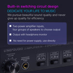 B032 2-in 4-out Power Amplifier Sound Switcher Speaker  Lossless Sound Quality 300W Per Channel Switch Distributor Comparator with Headset Monitoring Function / Audio Input, B032