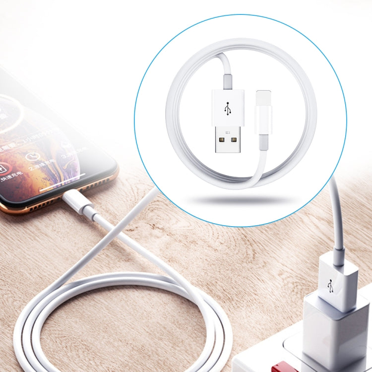 Dual USB Portable Travel Charger + 1 Meter USB to 8 Pin Data Cable, EU Plug
