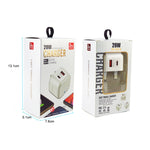 YSY-6087PD 20W PD3.0 + QC3.0 Dual Fast Charge Travel Charger with USB to Micro USB Data Cable, EU Plug, US Plug, UK Plug